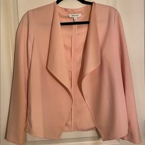 Pink Open-Front Blazer